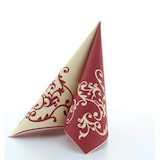 thumbnail of Mank Serviette Airlaid Pomp in Bordeaux-Creme, 40 x 40 cm, 50 Stück - Ornamente
