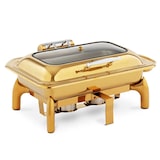 thumbnail of Helloshop26 - Chafing dish GN 1/1 9 litros 2 quemadores de masa con ojo de buey acero inoxidable vidrio templado dorado 14_0008572