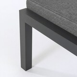 thumbnail of Apoio para os pés do exterior, alumínio reforçado antracite e almofada cinza