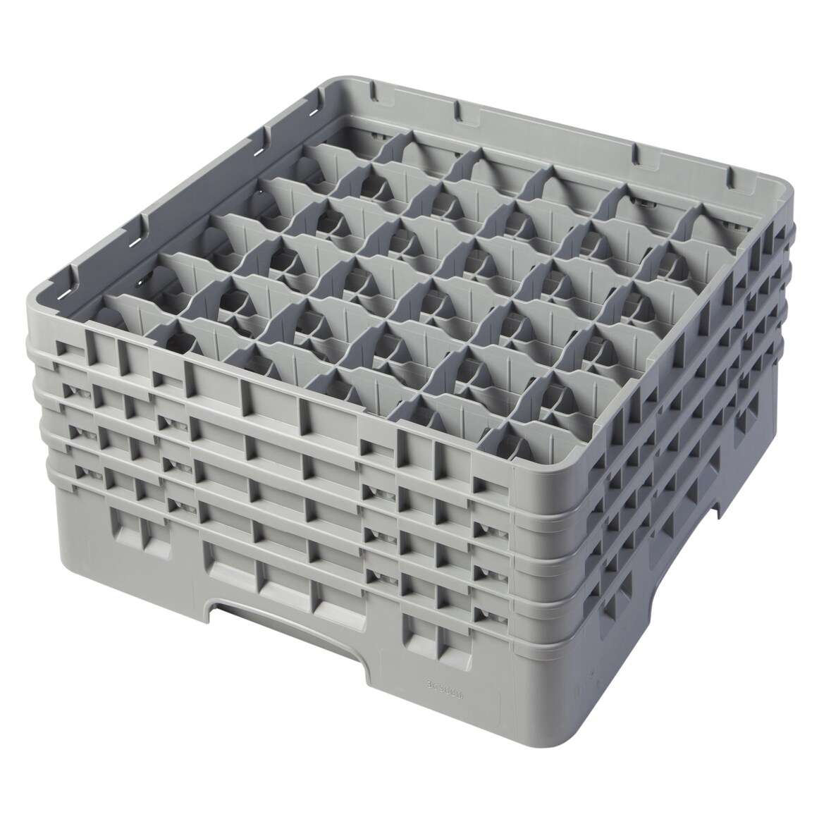 CAMBRO - 36S800-151 - Casiers de lavage 36 comp. 4 alturas - 7,2 cm Ø máx. - Haut max 21,7 cm - 50 x 50 x 26,7 cm - Gris Clair