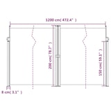 thumbnail of Toldo lateral retráctil terracota 200x1200 cm