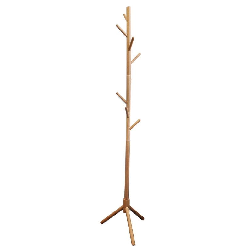 Portemanteau Mikado, 8 patères, en bois, coloris hêtre