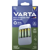 thumbnail of Varta Akku NiMH, Universal Ladegerät, Eco Charger Pro Recycled, inkl. Akkus, 4x Mignon, AA, 2100mAh, Retail