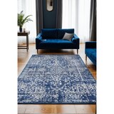 thumbnail of Persischer Teppich Antik-Optik | 200x290cm, Florhöhe 9mm, Gesamthöhe 12mm | Dunkelblau | Langlebig | Großer Wohnraum | LODI-Lambro | Kadima Design