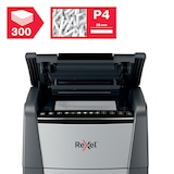 thumbnail of REXEL Optimum Auto Feed+ 300X, Distruggidocumenti Automatico, 300 Fogli, Taglio frammento, Sicurezza P-4, Cestino estraibile 60L, Con ruote,2020300XEU