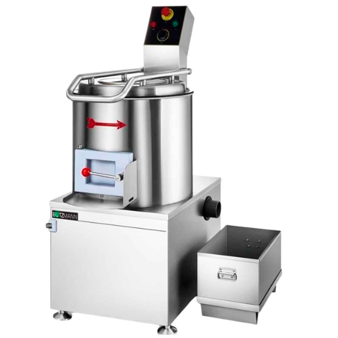 Professionele schilmachine Bützmann P-40 PRO – 40 kg capaciteit, digitaal bedieningspaneel, anti-residu filter, roestvrij staal