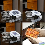 thumbnail of Glasslock Oven - Set de 3 Recipientes Cuadrados de 0.4L, 0.9L y 1.6L Vidrio Horno. Gris