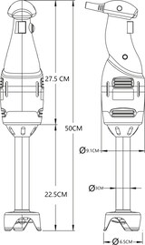thumbnail of METRO PROFESSIONAL Stabmixer GSM1010, 250 W, 20 cm fester Mixstab, rot, 10 Liter