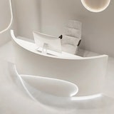 thumbnail of 【B Duihao120cm】Empfangstheke Theke geschwungene Tresen Kasse Empfangstresen Weiß