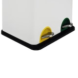 thumbnail of SVITA TC2X15 Mülleimer 30L 2x15 Treteimer Papierkorb Mülltrennung Stahl Weiß