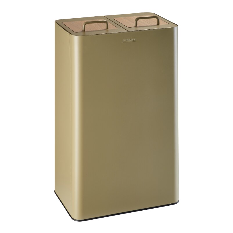 Poubelle de tri sélectif Venus Signature - 2x40l - gris olive mat - RAL 7002