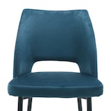 thumbnail of METRO PROFESSIONAL Gepolsterter Restaurantstuhl Salto 2er Set, Stahl/Polyester, hellblau/schwarz