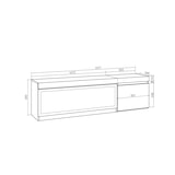 thumbnail of Mueble TV, Televisión, 160, Para TV hasta 65", Chimenea eléctrica XXL, Colgado, Suspendido, Negro _421_7