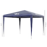 thumbnail of Outsunny carpa desmontable 3x3 m cenador pabellón de jardín con 4 orificios de drenaje y marco de metal gazebo para terraza patio exterior camping