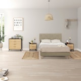 thumbnail of Estructura de Cama tapizada Sorni de 30 cm, 90x190 cm, Beige