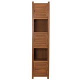 thumbnail of Teak-Hochregal HWC-M87, Badschrank Badregal Badezimmer, hochwertiges B-Grade-Teak (Kernholz, 20-30 Jahre), 181x40cm