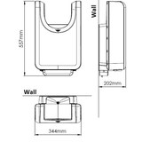 thumbnail of U-Flow Hochgeschwindigkeits-Händetrockner Hands-Through mit HEPA Filter, schwarz