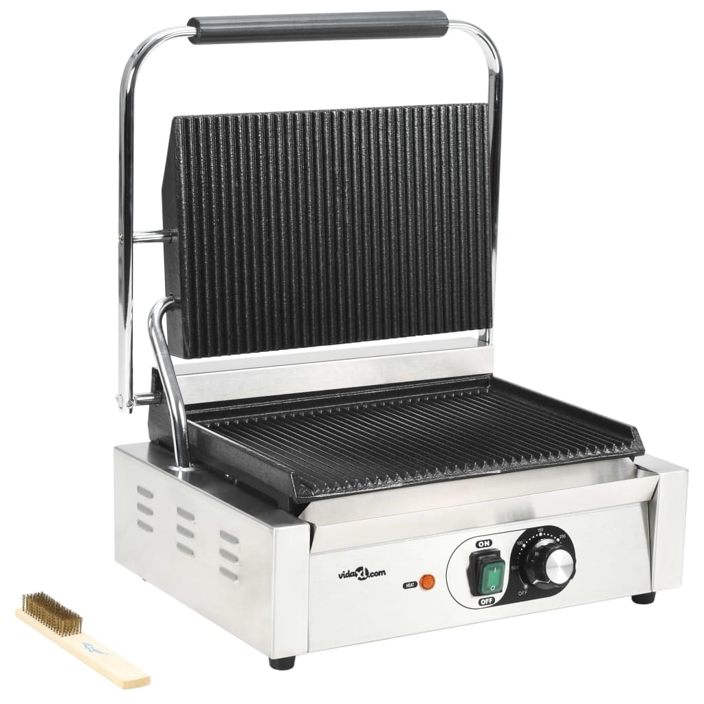 vidaXL Gerillter Panini-Grill 2200 W 44 x 41 x 19 cm