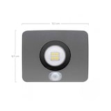 thumbnail of Projetor LED externo ultrafino 10W IP65 com sensor crepuscular e movimento ajustável em alumínio 4000K 7hSevenOn