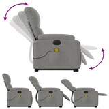 thumbnail of vidaXL Massagesessel Aufstehhilfe Elektrisch Hellgrau Mikrofasergewebe