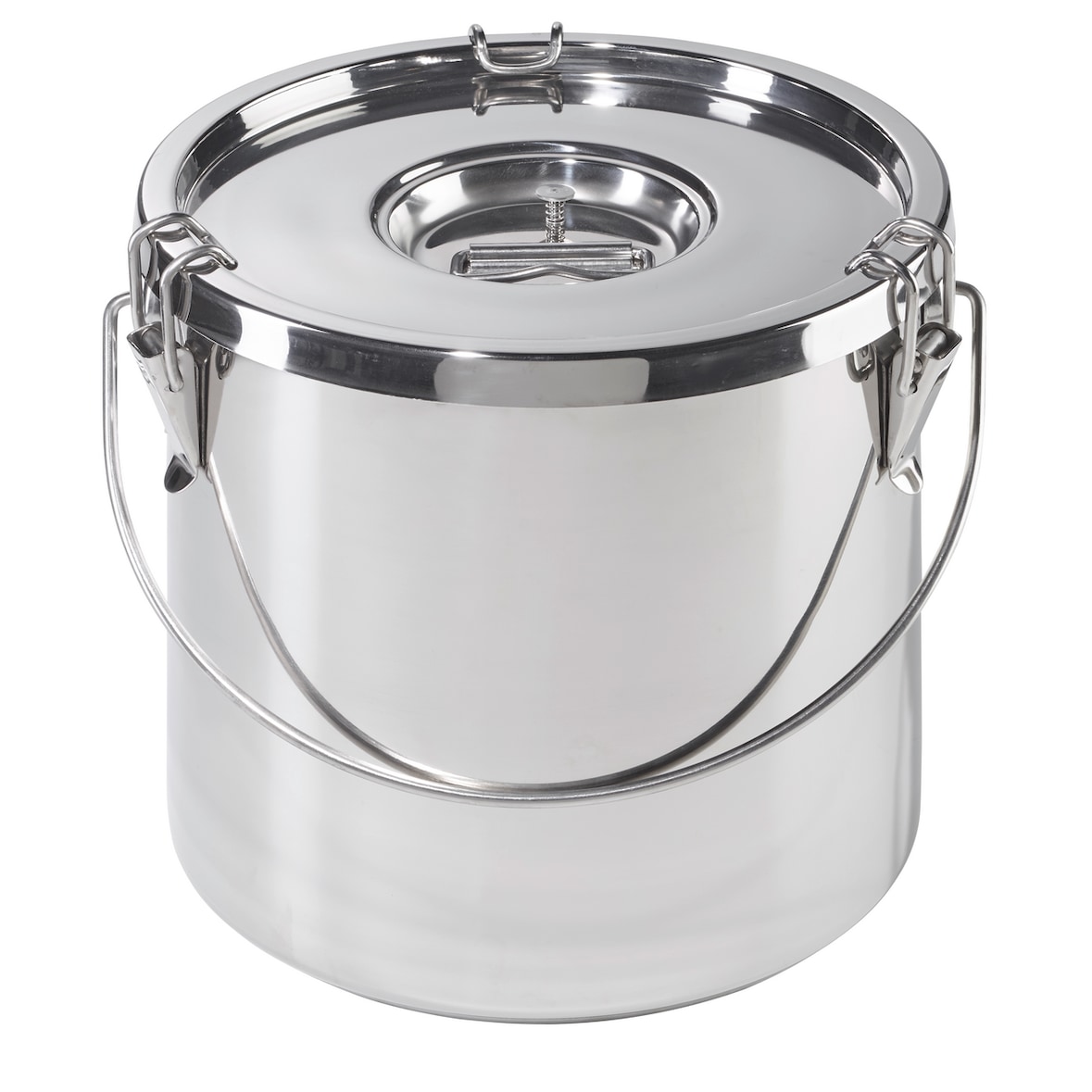 METRO PROFESSIONAL Récipient alimentaire thermique, acier inoxydable 18/10, Ø 30 cm, 20 L, avec couvercle