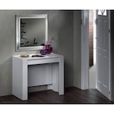 thumbnail of Dmora Consolle Compton, Tavolo da pranzo allungabile, Tavolo con allunghe multiuso estensibile fino a 10 posti, 51/237x90h78 cm, Bianco Lucido