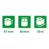 thumbnail of Lot de 50 Bobine papier pour calculatrice - larg. 57mm / diam. 50mm