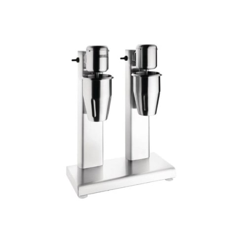 Buffalo Dubbele Milkshake Spindelmixer – Professionele mixer met 2 koppen, roestvrij staal, 15.000 toeren per minuut