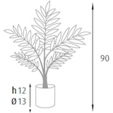 thumbnail of King Home Plante de palmier areca en polyéthylène 9 feuilles vertes