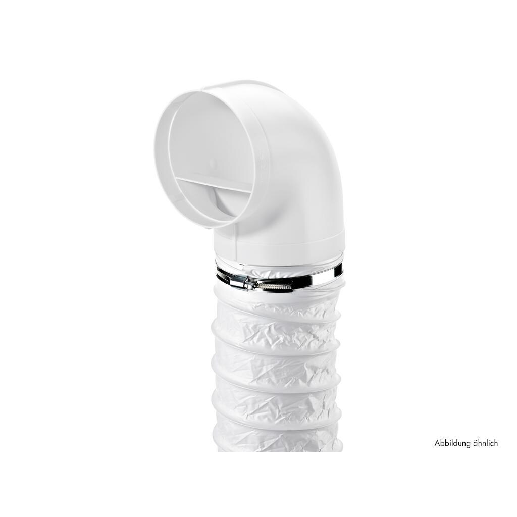 NABER R-URX flow 150 Umlenkstück 90° mit Flexschlauch / Länge: 1 m / Weiß / 150er Rundkanal (4052021)