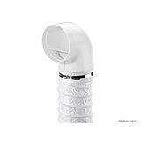 thumbnail of NABER R-URX flow 150 Umlenkstück 90° mit Flexschlauch / Länge: 1 m / Weiß / 150er Rundkanal (4052021)