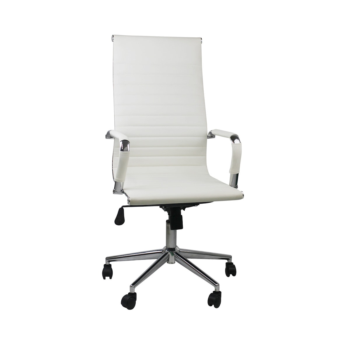 Silla de Escritorio con Ruedas Elegance 116x89x60cm Blanco O91