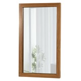 thumbnail of Teak wandspiegel HWC-M75, badkamerspiegel, houten lijst, B-kwaliteit teakhout van hoge kwaliteit (kernhout, 20-30 jaar), 71x40cm