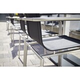 thumbnail of METRO Professional Silla Milano, acero inoxidable / textileno, 56 x 56 x 88.5 cm, con reposabrazos​, apilable, negro