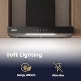 thumbnail of CIARRA Hotte aspirante 60 cm A+++ 650m³/h, WIFI & Commande Tactile, Fonction Booster, Recyclage ou Évacuation, Filtre à Charbon Inclus VMB6102