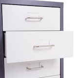 thumbnail of Rollcontainer Boston T851, Schubladenschrank Stahlschrank, 69x28x41cm 6 Schubladen ~ dunkelgrau weiß