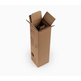 thumbnail of PTZ-Flaschenkarton 2-wellig, 105x100x425mm, Qual. 2.30BC, braun, postgeprüft, passend für 1 Flasche, 30 Kartons
