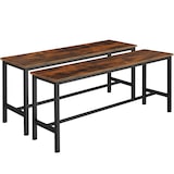 thumbnail of tectake 2 bancos Fairfield  Madera Industrial Oscura, Rústica