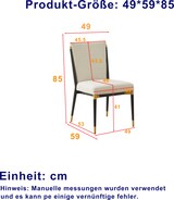 thumbnail of Esszimmerstühle 2er-Set, Stoff Beige, minimalistisches Design mit höhenverstellbaren Stuhlbeinen