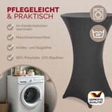 thumbnail of DETEX® Stehtischhusse Grau 60-65cm Verstärkter Fußbereich 30°C Waschbar Stehtisch Hussen Stretch Tisch Überzug Bezug