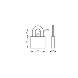 thumbnail of Cadenas à clé 510 - 40 mm