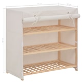 thumbnail of vidaXL Schuhschrank mit Abdeckung Weiß 79 x 40 x 80 cm Stoff