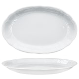 thumbnail of 2er Set Salzburg Platte oval 28cm weiß Porzellan Relief Grill-Teller Antipasti