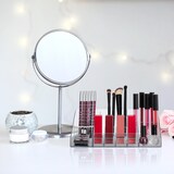 thumbnail of Relaxdays Make Up Organizer, 2er Set, 14 Fächer, Nagellack, Lippenstfit, Kunststoff, Kosmetikorganizer, transparent