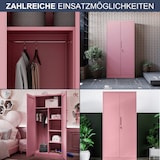 thumbnail of Mehrzweckschrank Metall abschließbar REKL Metallschrank | Schließfachschrank Putzmittelschrank Besenschrank Vorratsschrank, 185x90x45cm Rosa