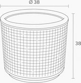 thumbnail of Rattan-Drypot-Pflanzkorb – Ø 38 x 38 cm – Nachhaltiger Blumentopf mit wasserdichtem Innentopf – Braun