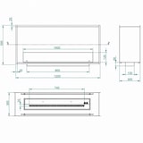 thumbnail of Lareira de bioetanol embutida de dupla face VENERE120 TOPLINE, 120x50 cm