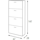 thumbnail of King Home Scarpiera 4 scomparti in nobilitato capienza fino a 24 paia di scarpe bianco