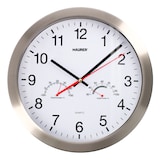 thumbnail of Reloj De Pared: 30 cm. Con Higrometro y Termometro. Frontal En Acero