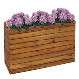 thumbnail of Pflanzkasten HWC-L21, Pflanzkübel Blumentopf Hochbeet, eckig 41x63x23cm Outdoor Akazie Holz FSC®-zertifiziert, braun